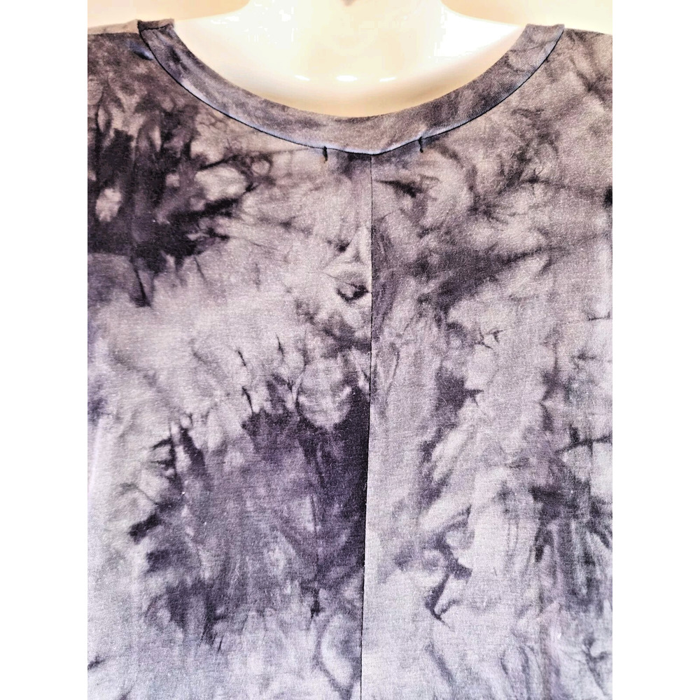 Rae Mode Mineral Wash Gray Jersey Knit High Low Waterfall Mullet Maxi Dress - Picture 9 of 13